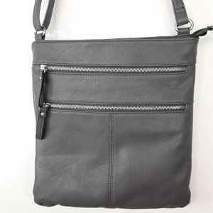 Target Brand Dark Grey Flat Crossbody Purse